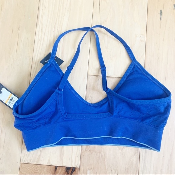 Tommy Hilfiger Scoop Neck Logo Bralette Surf the Web Blue S NWT - Picture 6 of 7